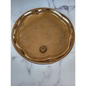 Silver platter tray Victorian style fancy formal wedding dinner party shiny 14"